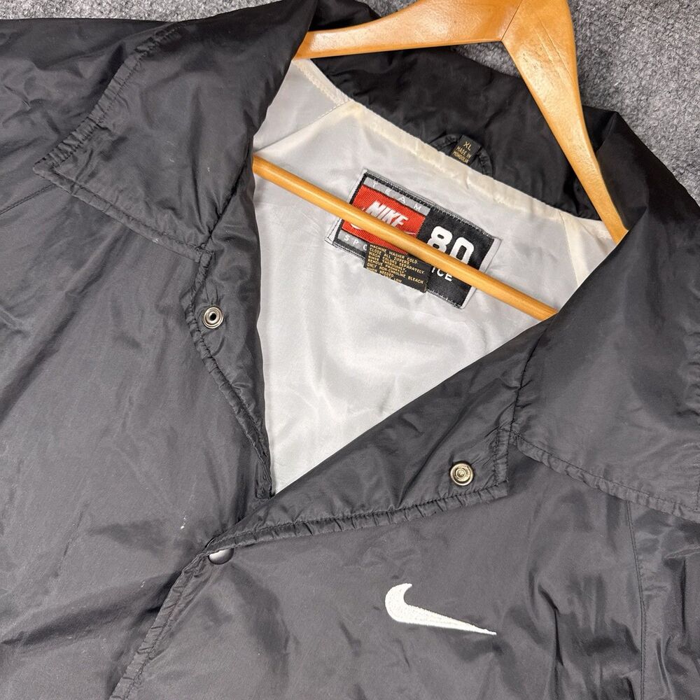 Vintage Nike Team Sports Jerry Rice 80 Big Swoosh Jacket Black XL 90s Rare